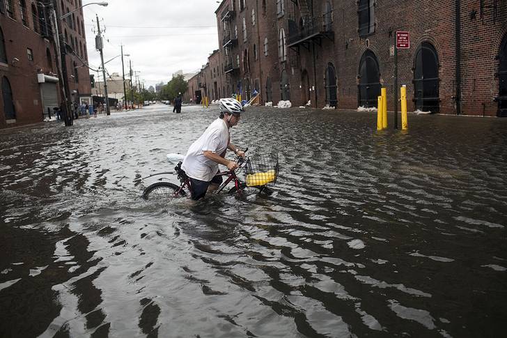 A bicyclist in Red Hook (Getty Images)